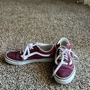 Burgundy vans shoes